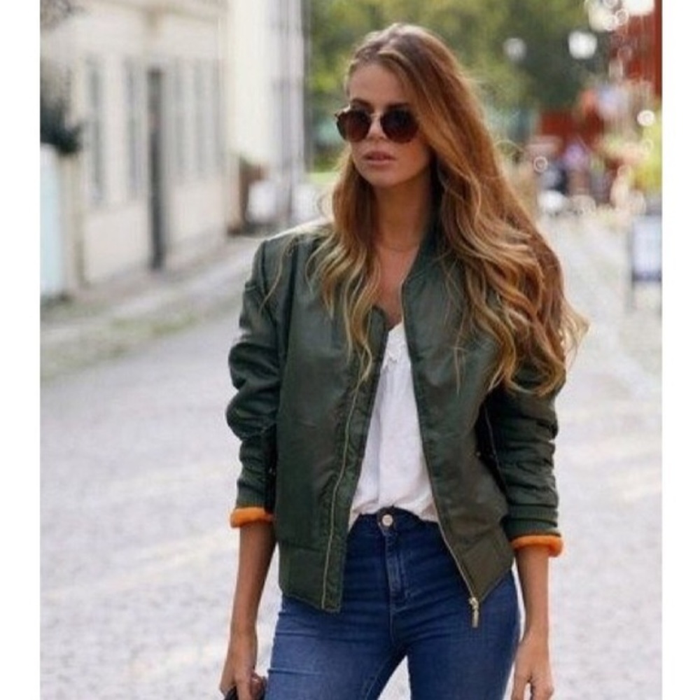 Olive green Bomber Jacket